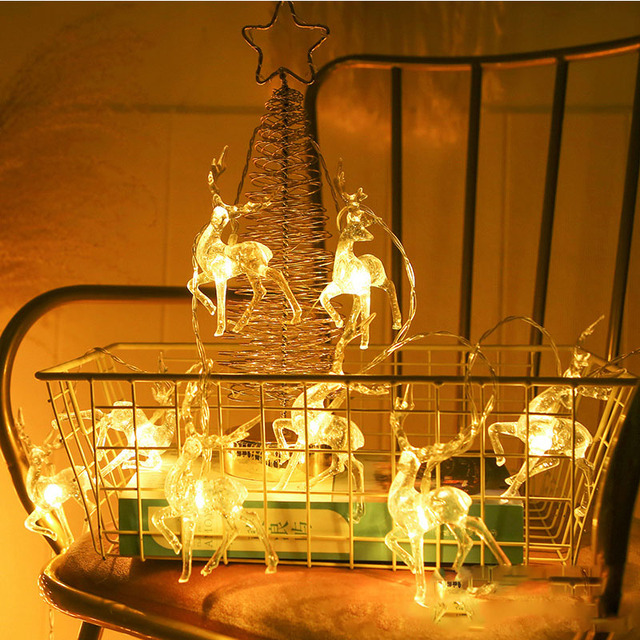 Łańcuch świetlny LED z jeleniem Siką o długości 1,5 m - ozdoba bożonarodzeniowa na choinkę i dekorację domu w 2021 r - Wianko - 5