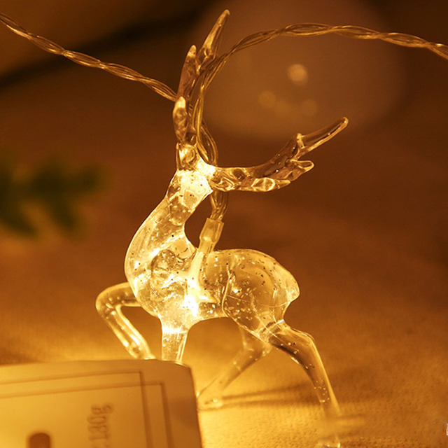 Łańcuch świetlny LED z jeleniem Siką o długości 1,5 m - ozdoba bożonarodzeniowa na choinkę i dekorację domu w 2021 r - Wianko - 8
