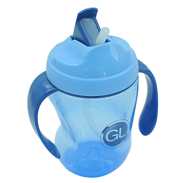 Butelka silikonowa Sippy Kids Cup 260ml z uchwytem ze słomką do treningu picia dla niemowląt - kubek dla dziecka na wodę i karmienie - Wianko - 1