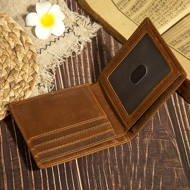 Modny portfel męski ze skóry z systemem RFID i etui na karty - Wianko - 3