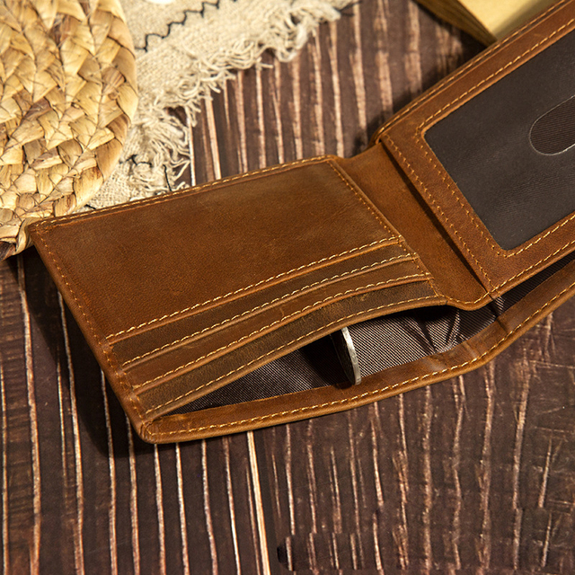 Modny portfel męski ze skóry z systemem RFID i etui na karty - Wianko - 4