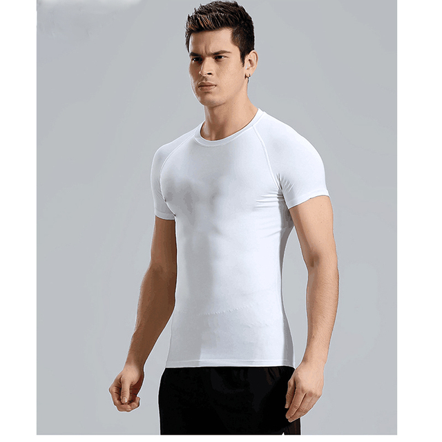 Męska koszulka sportowa do biegania - dry fit, kompresyjna, z bandażem, idealna na trening na świeżym powietrzu - Wianko - 12