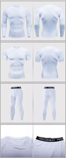 Męska koszulka sportowa do biegania - dry fit, kompresyjna, z bandażem, idealna na trening na świeżym powietrzu - Wianko - 19