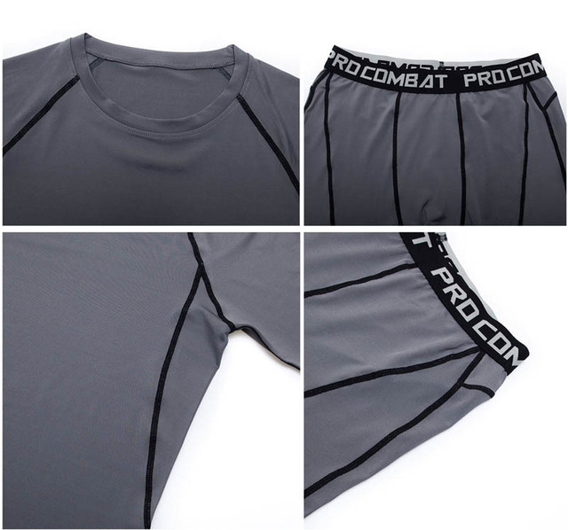 Męska koszulka sportowa do biegania - dry fit, kompresyjna, z bandażem, idealna na trening na świeżym powietrzu - Wianko - 7