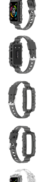 TPU przezroczysty pasek na rękę do Smartband Huawei band6 - kolorowy pasek silikonowy z zegarkiem Honor 6 - akcesoria bransoletka - Wianko - 3
