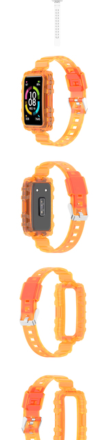 TPU przezroczysty pasek na rękę do Smartband Huawei band6 - kolorowy pasek silikonowy z zegarkiem Honor 6 - akcesoria bransoletka - Wianko - 5