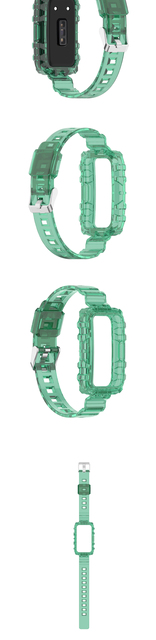 TPU przezroczysty pasek na rękę do Smartband Huawei band6 - kolorowy pasek silikonowy z zegarkiem Honor 6 - akcesoria bransoletka - Wianko - 8