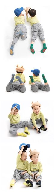 Antypoślizgowe bawełniane skarpetki dla niemowląt - dla chłopców 0-5 lat, 3 sztuki - Wianko - 11