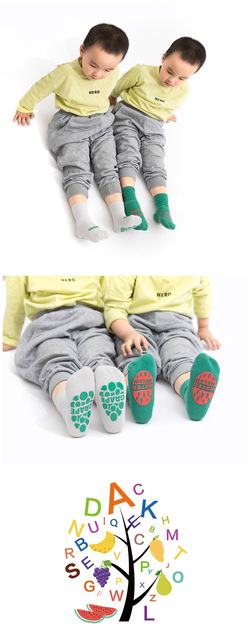Antypoślizgowe bawełniane skarpetki dla niemowląt - dla chłopców 0-5 lat, 3 sztuki - Wianko - 12