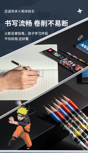 Deli ładny ołówek Naruto 96 sztuk 2B/HB Kawaii ołówki szkolne Cartoon Anime biurowe dzieci prezent - Wianko - 6
