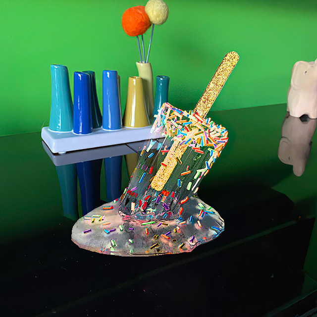 Ozdoby z żywicy - Lody sztuczne topienia Popsicle - Rzeźba lata - Popsicle dekoracje domu - Wianko - 10