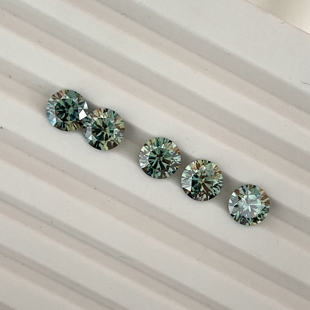 Meisidian - 2 karatowy (8mm) okrągły diament Moissanite, kolor niebieski, w kategorii diamenty i kamienie jubilerskie - Wianko - 10