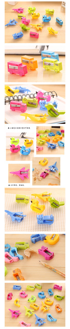 Ołówkowe temperówki plastikowe w kształcie kota i kaczki, 8 sztuk - Wianko - 2