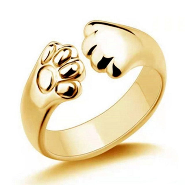 Słodki pierścień z otwartym kocim pazurem - biżuteria moda - prezent urodzinowy dla kobiety - Wianko - 6