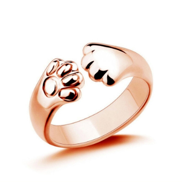 Słodki pierścień z otwartym kocim pazurem - biżuteria moda - prezent urodzinowy dla kobiety - Wianko - 4