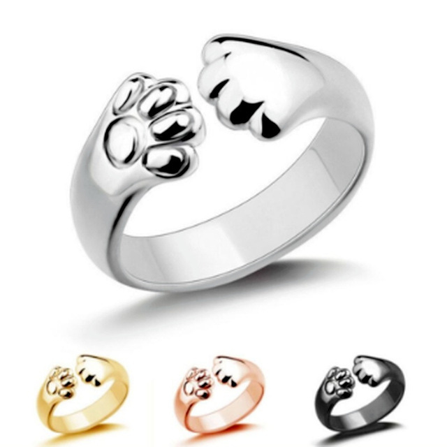 Słodki pierścień z otwartym kocim pazurem - biżuteria moda - prezent urodzinowy dla kobiety - Wianko - 2