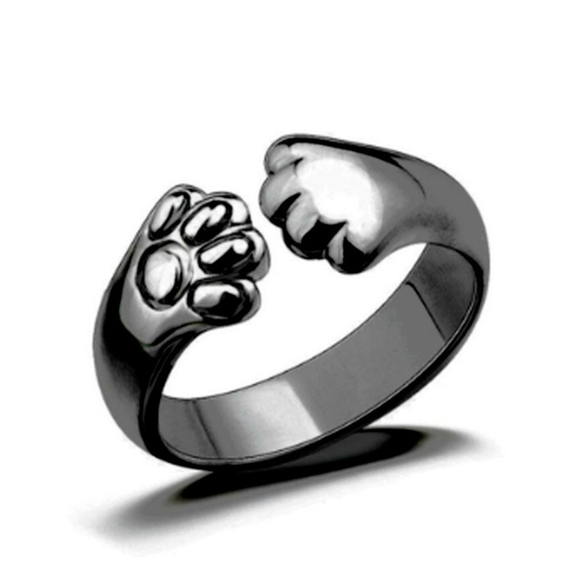 Słodki pierścień z otwartym kocim pazurem - biżuteria moda - prezent urodzinowy dla kobiety - Wianko - 3
