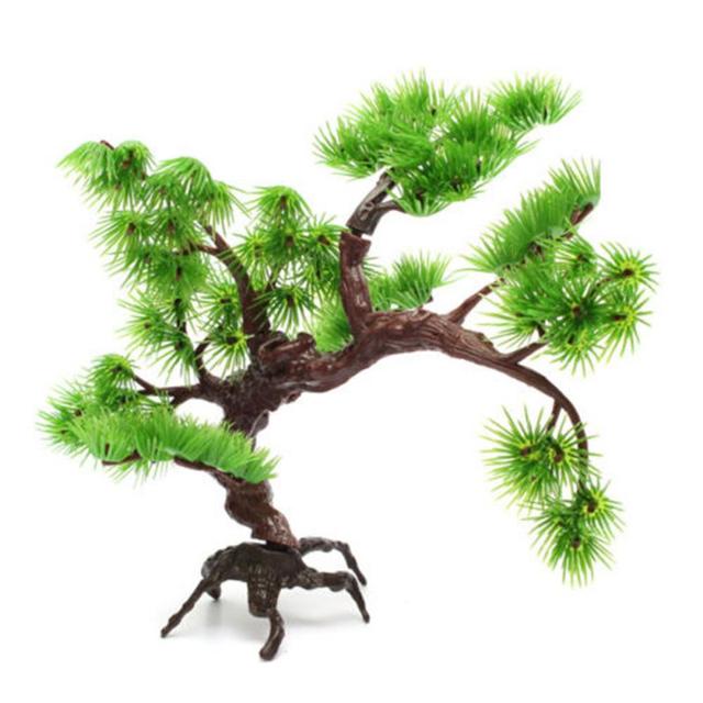 Sztuczna sosna do akwarium - dekoracja biurowa i hotelowa, ornament Bonsai na skalnej akwarium - Wianko - 7