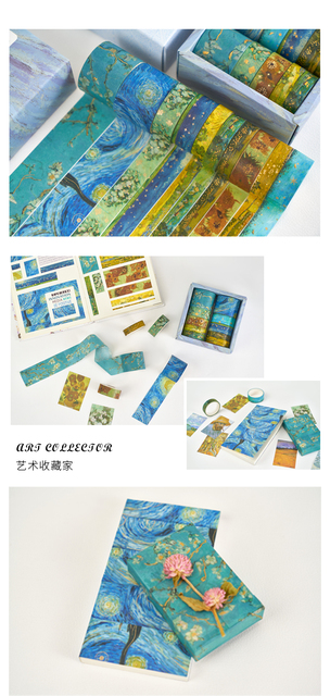 Biurowa taśma klejąca Mr Paper 8 Design 10 walcowane w taśmie pudełko - seria Washi taśma notatnik DIY dekoracja kreatywna taśma maskująca Splendid Huage - Wianko - 14