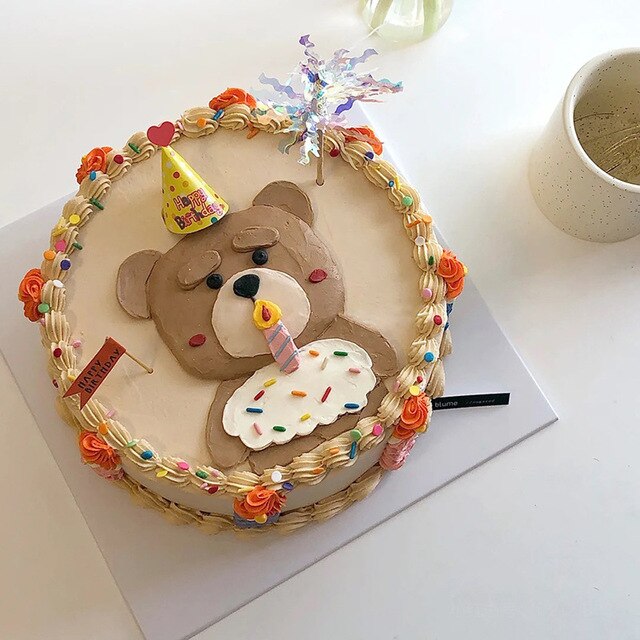 Topper na tort urodzinowy narzędzie do dekoracji ciast DIY czapka urodzinowa wkładka ślub naczynie do pieczenia - Wianko - 3