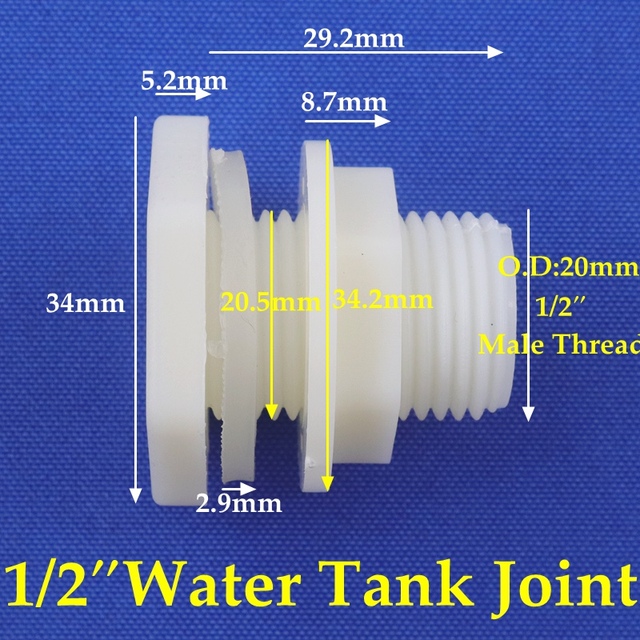 Złącze zbiornika wody ogrodowej: Gwint męski ABS 1/2 ~ 1 dla pompy wody mikro do nawadniania, akwarium, drenażu - Wianko - 1