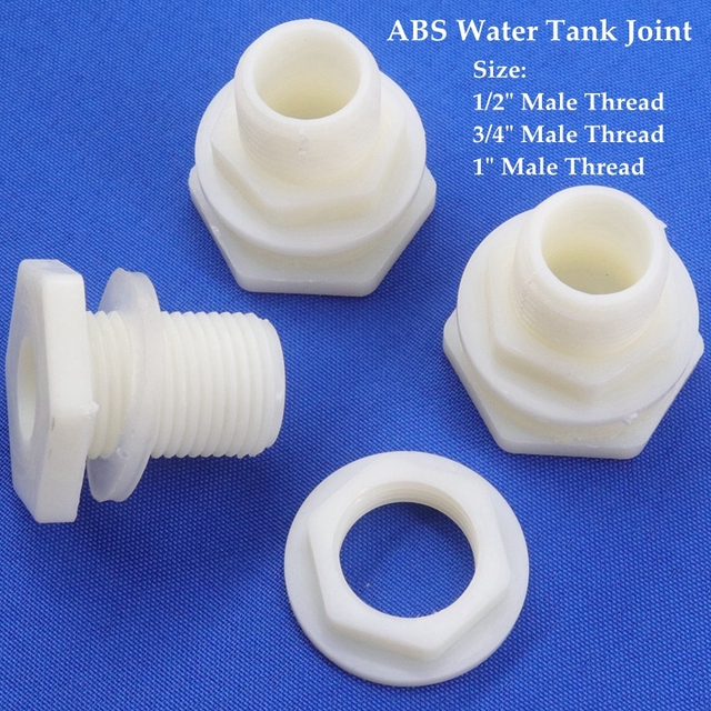 Złącze zbiornika wody ogrodowej: Gwint męski ABS 1/2 ~ 1 dla pompy wody mikro do nawadniania, akwarium, drenażu - Wianko - 4