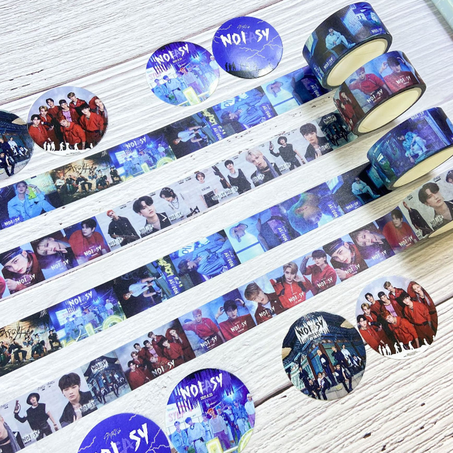 Koreańska taśma naklejek Kpop bezpańskie dzieci Washi NOEASY Ablum papier samoprzylepny Scrapbooking dekoracja - Wianko - 19