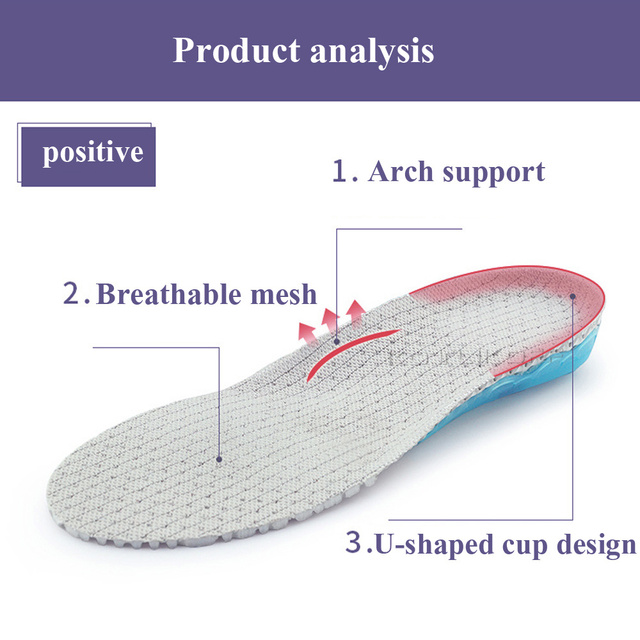 Sportowe wkładki do butów z elastyczną podeszwą i sprężynową amortyzacją, wspomagające łuk stopy i podeszwy powięzi - Wianko - 24