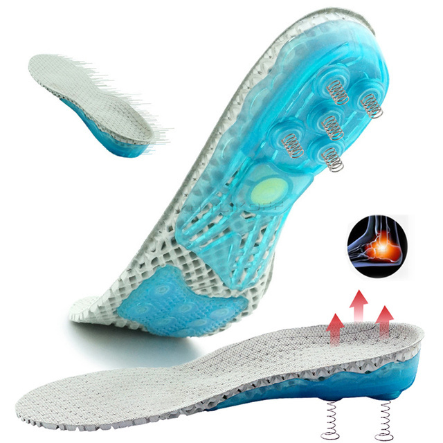 Sportowe wkładki do butów z elastyczną podeszwą i sprężynową amortyzacją, wspomagające łuk stopy i podeszwy powięzi - Wianko - 18