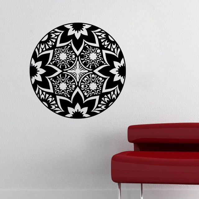 Naklejka ścienna ZOOYOO Indian Mandala - samoprzylepna dekoracja domu i salonu - wzór Vinyl Art - Wianko - 1