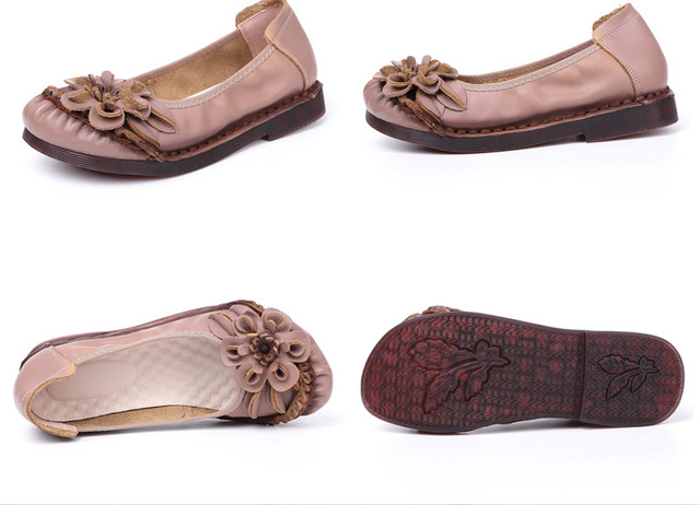 Damskie mokasyny Retro z prawdziwej skóry AARDIMI, kwiatowy wzór, płaskie buty na poślizg - Wianko - 17
