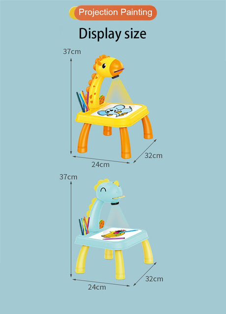Projektor LED dla dzieci - lampa stołowa do rysowania, zabawka edukacyjna - Wianko - 13