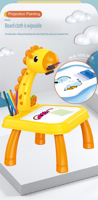 Projektor LED dla dzieci - lampa stołowa do rysowania, zabawka edukacyjna - Wianko - 7