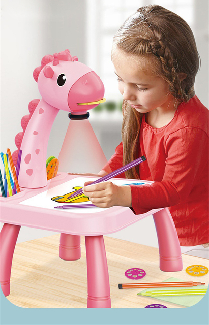 Projektor LED dla dzieci - lampa stołowa do rysowania, zabawka edukacyjna - Wianko - 8