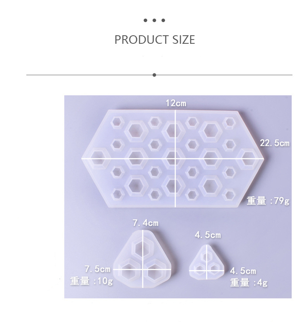 Lustro Diy - Forma do lodu z przezroczystej żywicy epoksydowej w kształcie kostek lodu i diamentów, idealna do tworzenia biżuterii wisiorków - Wianko - 1