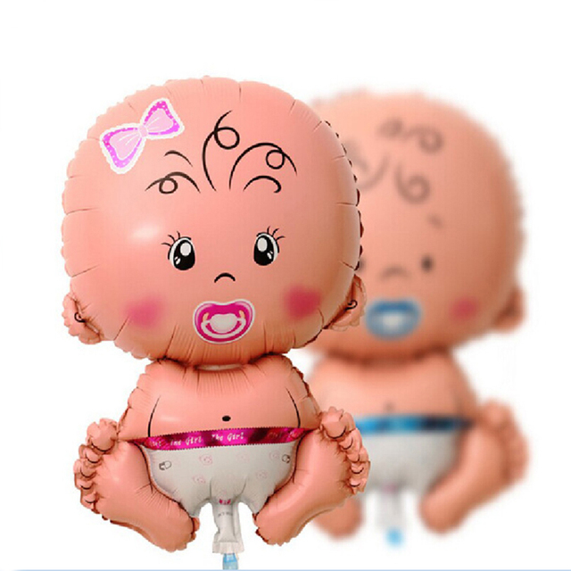 Chłopiec i dziewczyna Baby Shower balony foliowe - idealne dekoracje dla noworodków, dzieci i chrzcin - Wianko - 7