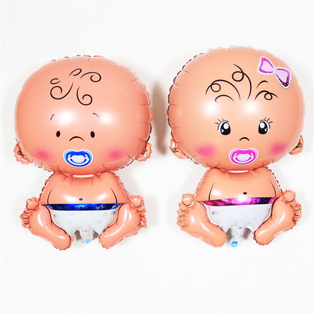 Chłopiec i dziewczyna Baby Shower balony foliowe - idealne dekoracje dla noworodków, dzieci i chrzcin - Wianko - 4