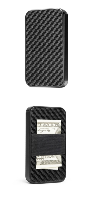 Etui na karty RFID z włókna węglowego - minimalistyczne, czarne, dla mężczyzn i kobiet - Wianko - 10