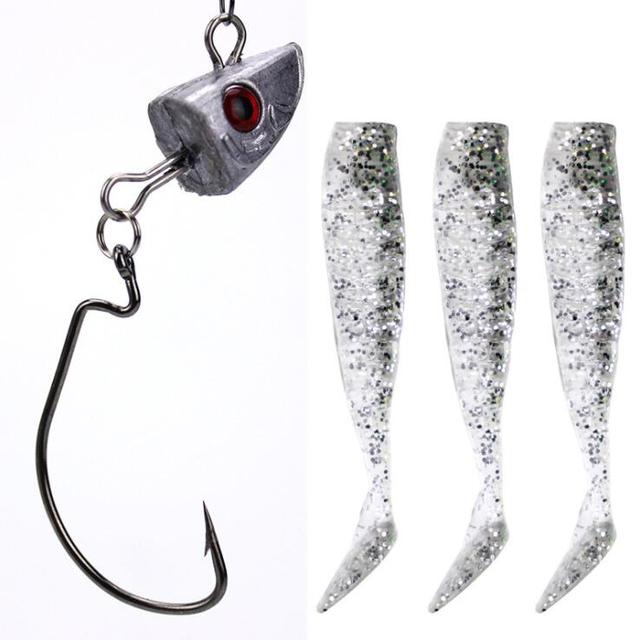 Jig Shad 9cm/11cm/15g/25g - główka jigowa + super miękkie winylowe wiosła ogony dla Zander Fishing Lure - 6 kolorów - zestaw przynęt - Wianko - 2