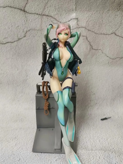 Figurka akcji Eworld 23 cm - Na arenie szkolnej Derde Schot Kikker Lady Aegir, model anime w stroju kąpielowym - Wianko - 1