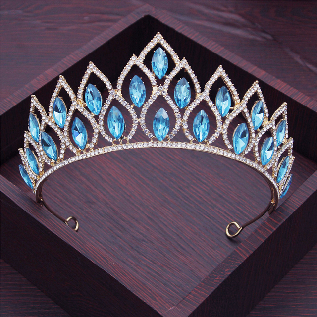 Korona Tiara Krystaliczna Diadem Ślubny Bridal Biżuteria do Włosów dla Panny Młodej - Wianko - 9