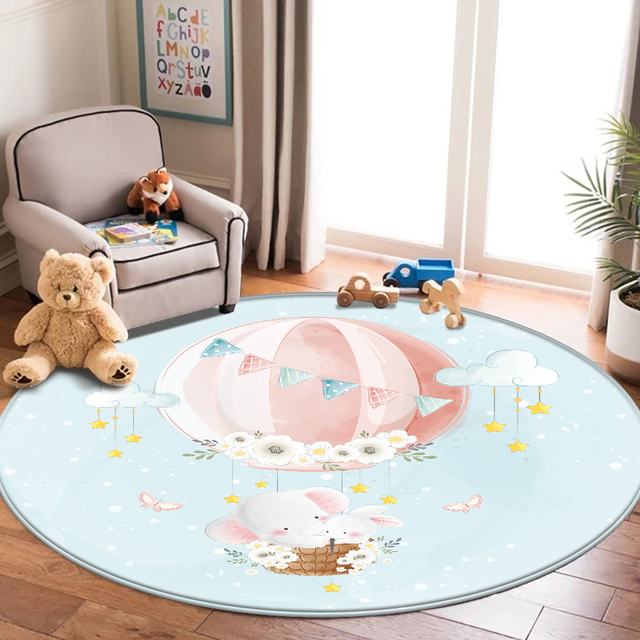 Dywan dziecięcy Cartoon Cute Elephant - miękki antypoślizgowy dywan do sypialni, mata do zabawy - Wianko - 9