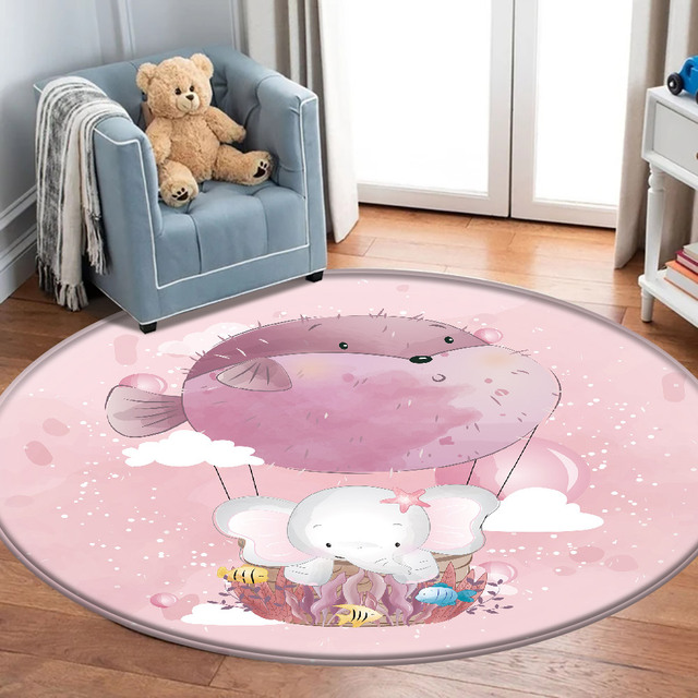 Dywan dziecięcy Cartoon Cute Elephant - miękki antypoślizgowy dywan do sypialni, mata do zabawy - Wianko - 13