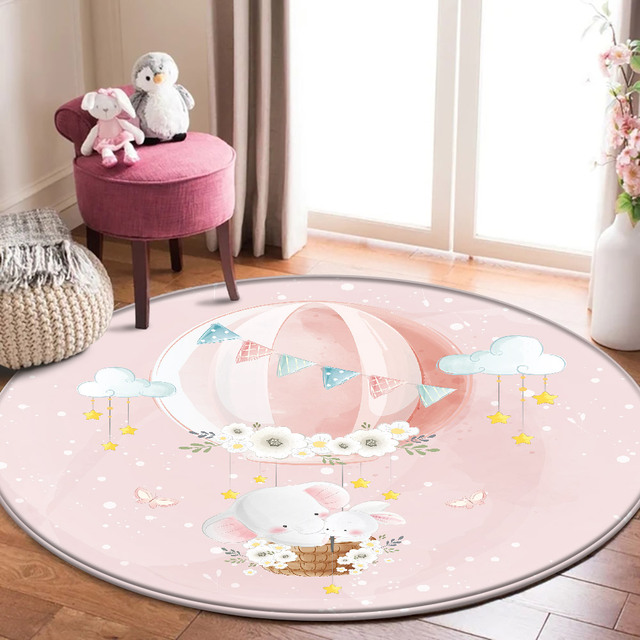 Dywan dziecięcy Cartoon Cute Elephant - miękki antypoślizgowy dywan do sypialni, mata do zabawy - Wianko - 8