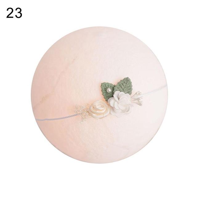 Opaska do włosów dla noworodka - perła, kwiat, biały - rekwizyty fotograficzne - Wianko - 14