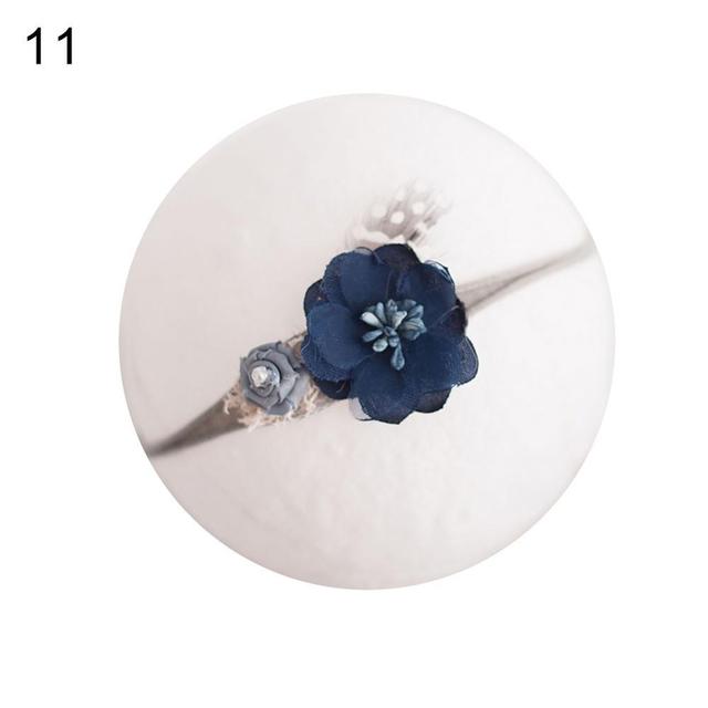 Opaska do włosów dla noworodka - perła, kwiat, biały - rekwizyty fotograficzne - Wianko - 13