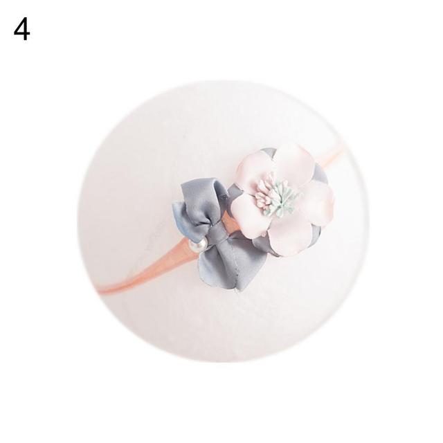 Opaska do włosów dla noworodka - perła, kwiat, biały - rekwizyty fotograficzne - Wianko - 7