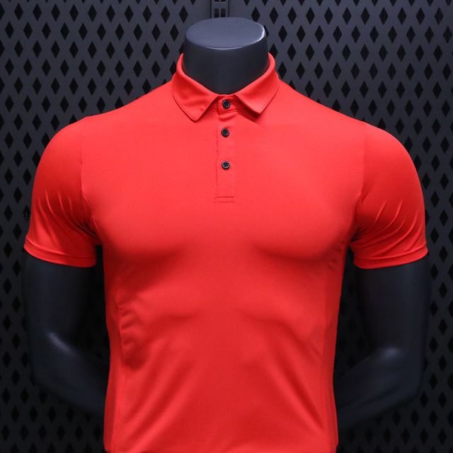 Nowa męska koszulka golfowa 2021 z krótkim rękawem - wygodna, oddychająca, szybkoschnąca - Wianko - 19