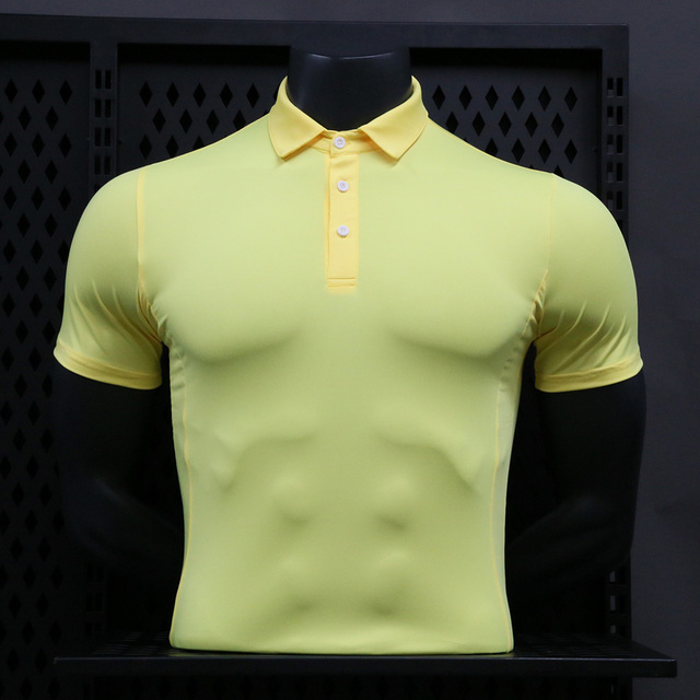 Nowa męska koszulka golfowa 2021 z krótkim rękawem - wygodna, oddychająca, szybkoschnąca - Wianko - 17