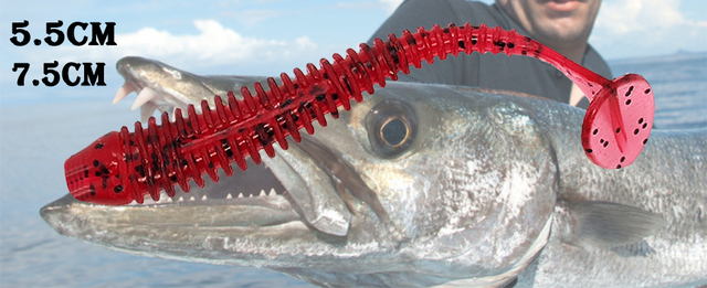 Miękka przynęta wędkarska z wężykiem Red Worm - 100 szt. (35mm) - silikonowa, realistyczna, z zapachem ryby i krewetki - idealna do łowienia basa i karpi - Wianko - 1